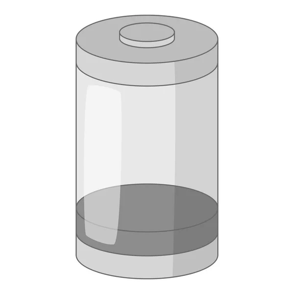 Icône batterie faible monochrome — Image vectorielle