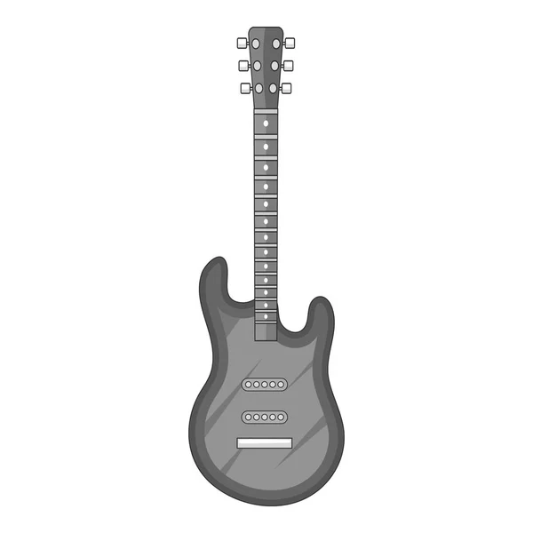 Elektrogitarren-Ikone monochrom — Stockvektor