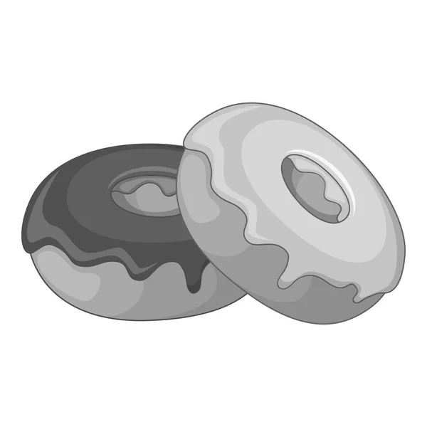 Donut icono monocromo — Vector de stock