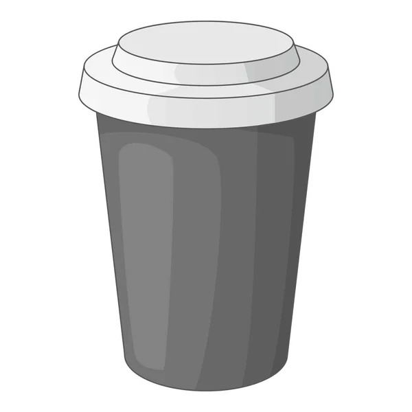Carta tazza di icona del caffè monocromatico — Vettoriale Stock