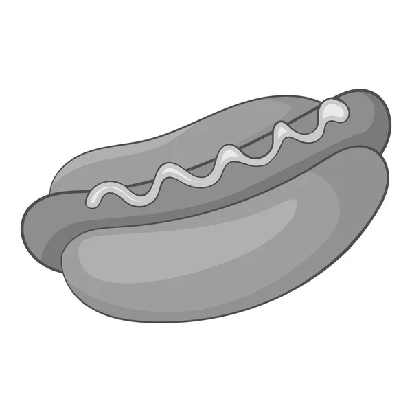Icône hot dog monochrome — Image vectorielle