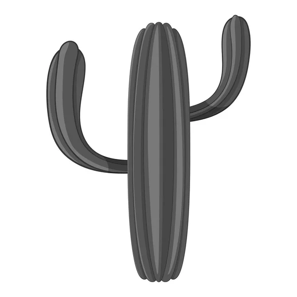 Gran icono de cactus monocromo — Vector de stock