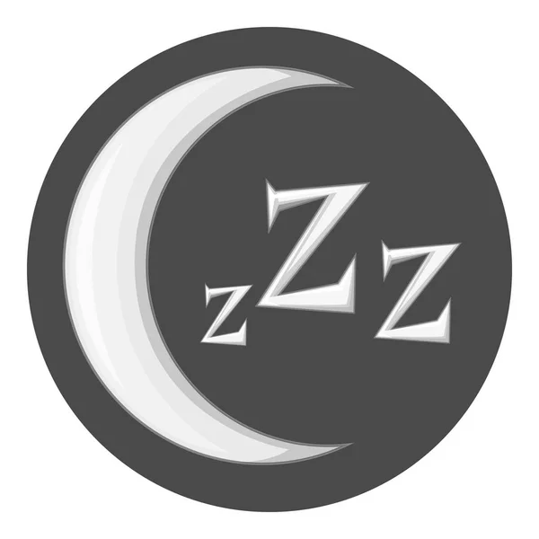 Night icon monochrome — Stock Vector