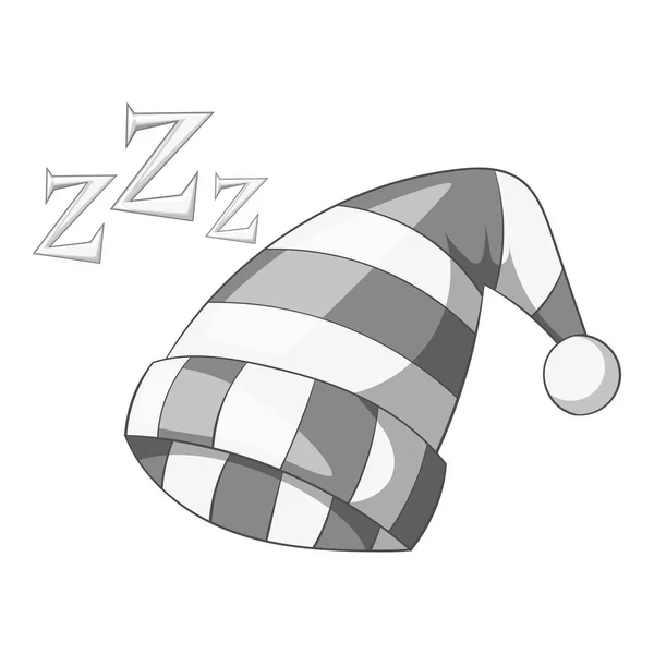 Sleeping cap icon monochrome — Stock Vector