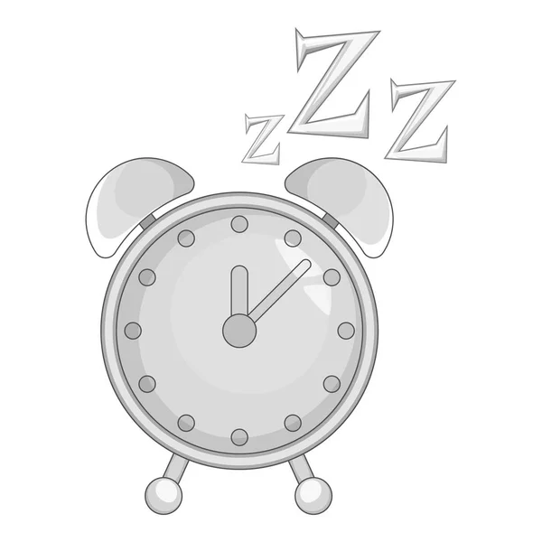 Alarm clock icon monochrome — Stock Vector