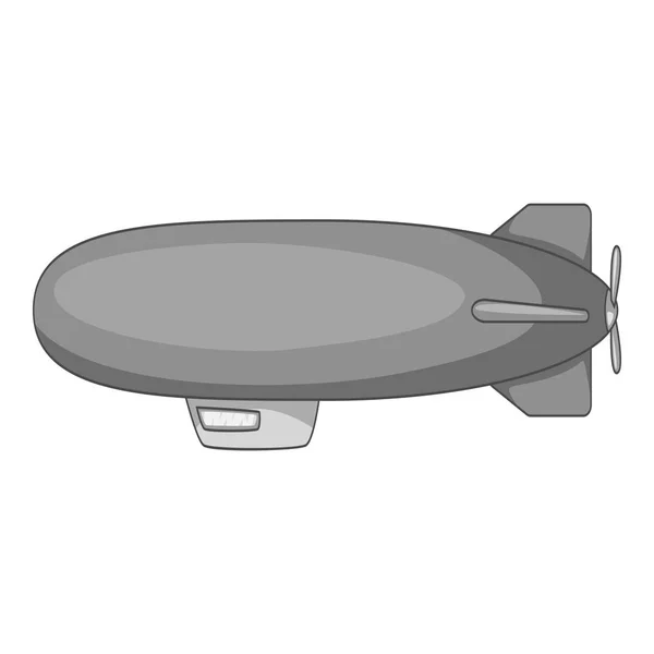 Ícone de dirigível longo monocromático —  Vetores de Stock