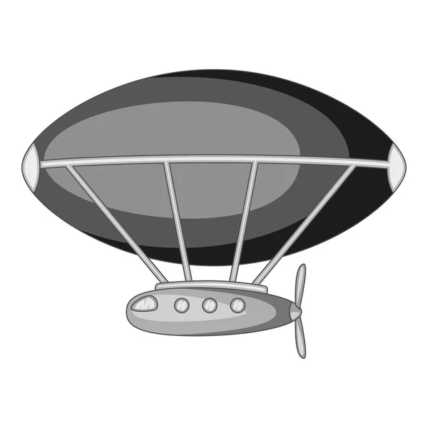 Dirigible icon monochrome — Stock Vector