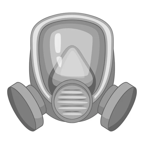 Máscara de gas icono monocromo — Vector de stock