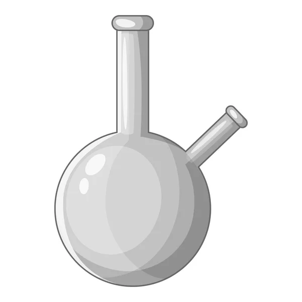 Chemische bekerglas pictogram zwart-wit — Stockvector