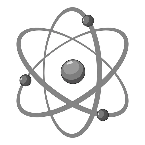 Icono átomo monocromo — Vector de stock
