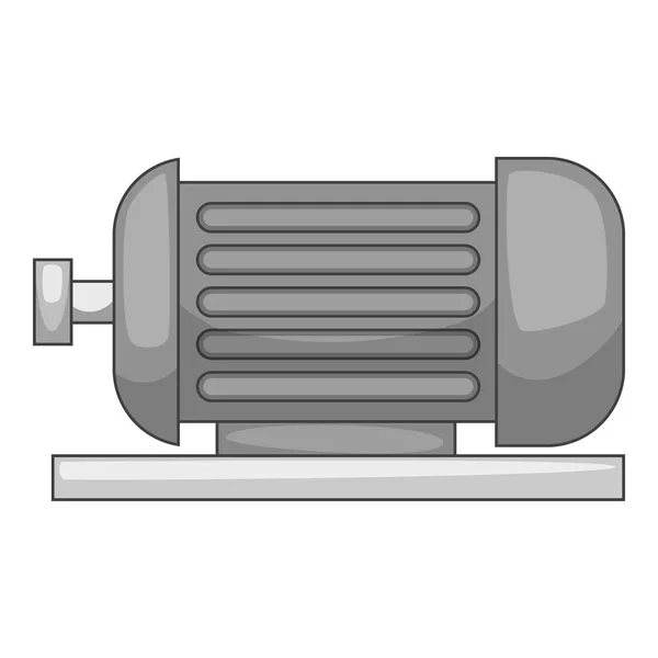 Icona del motore elettrico monocromatico — Vettoriale Stock