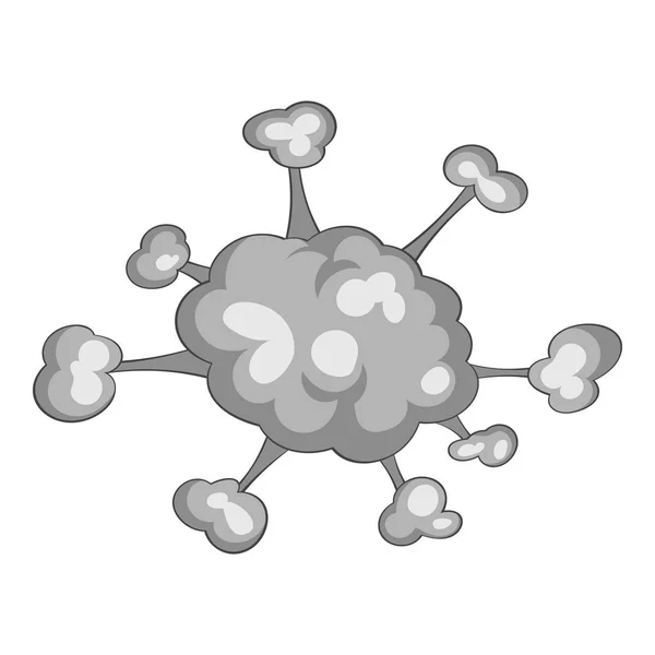 Монохромная икона взрыва дыма — стоковый вектор