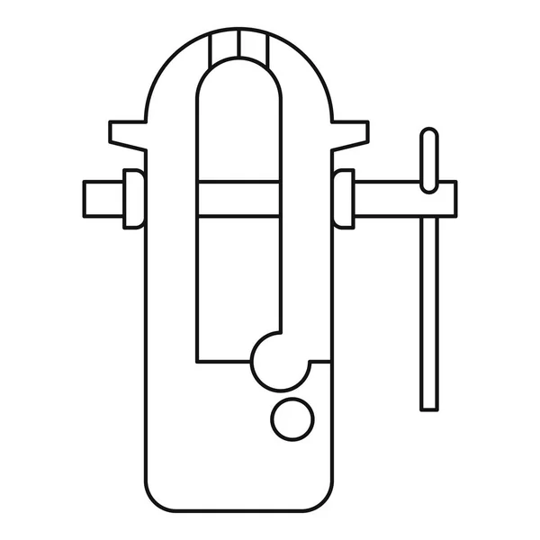 Blacksmith vice icono contorno — Archivo Imágenes Vectoriales