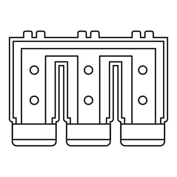 Carte de circuit électronique icône contour — Image vectorielle