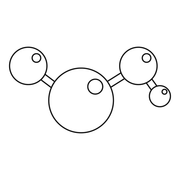 Kimyasal ve fiziksel molekülleri simgesi anahat — Stok Vektör