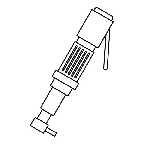 Pneumatische schroevendraaier pictogram overzicht — Stockvector