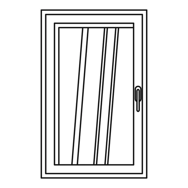 De omtrek van de pictogram van het gesloten witte venster — Stockvector