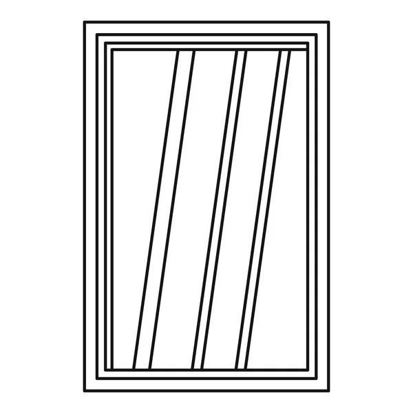 Контур иконки белого окна — стоковый вектор