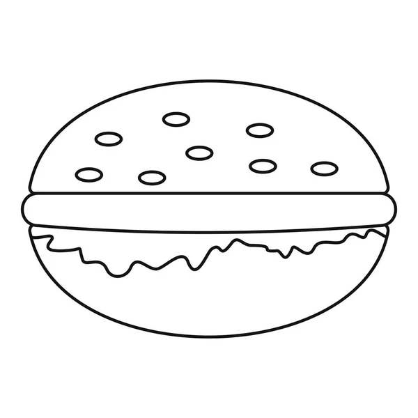 Burger icon outline — Stock Vector