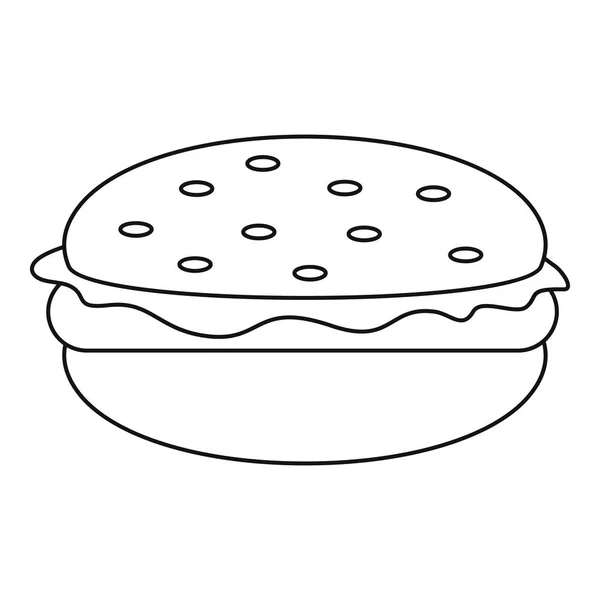 Burger icône contour — Image vectorielle