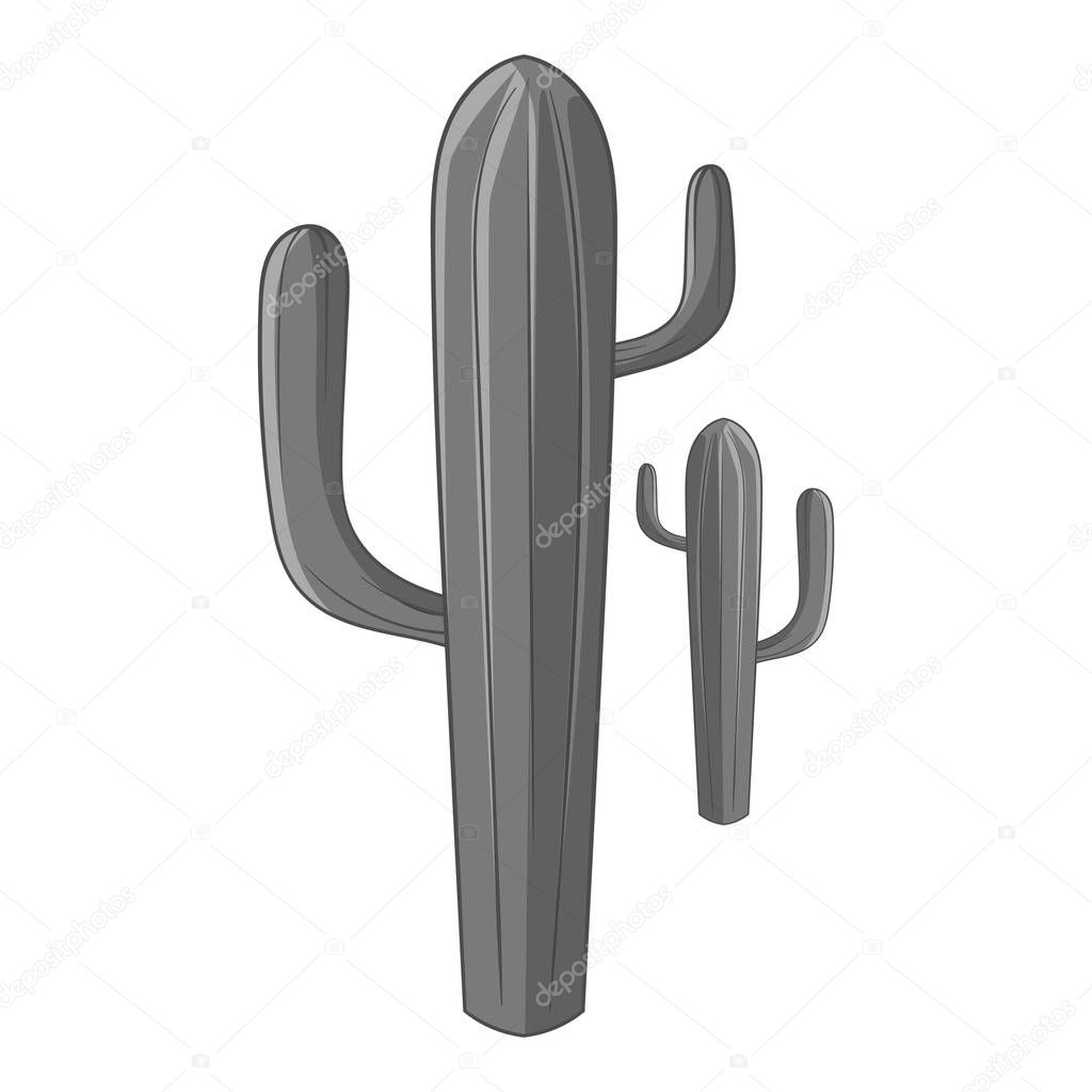 Cactus icon monochrome