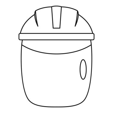 Cam kaynak maskesi simgesi anahat