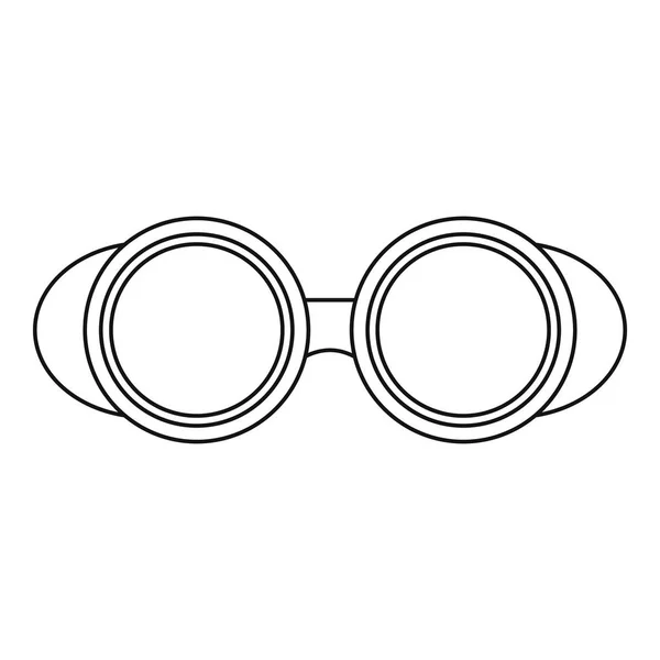 Зварювальні окуляри контур піктограм — стоковий вектор