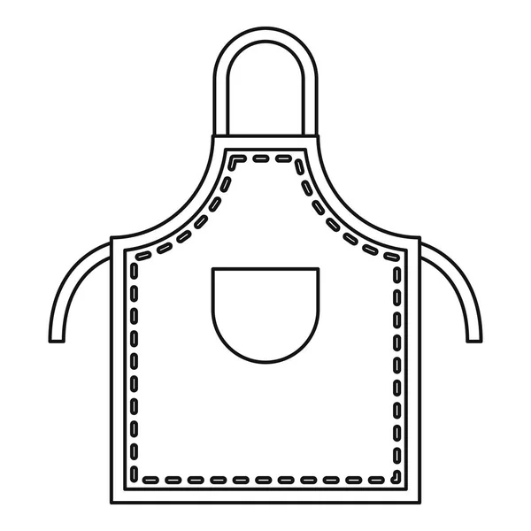 Delantal de soldadura icono contorno — Archivo Imágenes Vectoriales