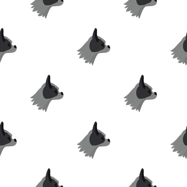 Pug dog pattern seamless — Stock Vector