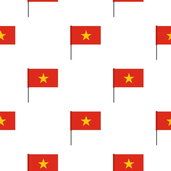 Flag of Vietnam pattern seamless — Stock Vector