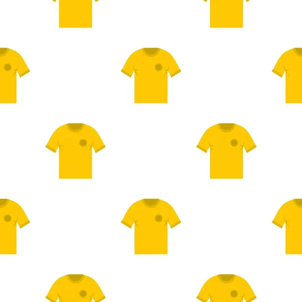 Yellow soccer shirt pattern seamless — Stock Vector