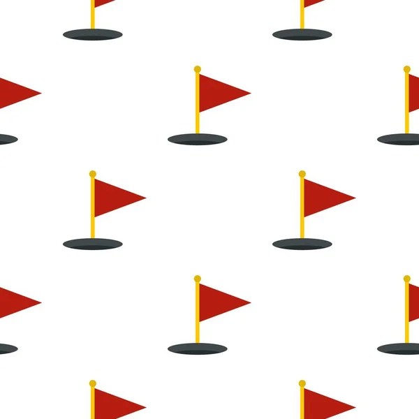 Patrón de bandera de golf rojo sin costura — Vector de stock