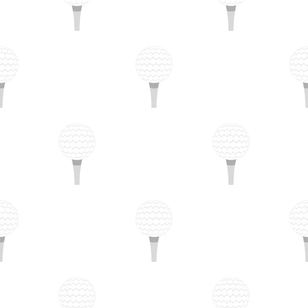Balle de golf avec motif de tee sans couture — Image vectorielle