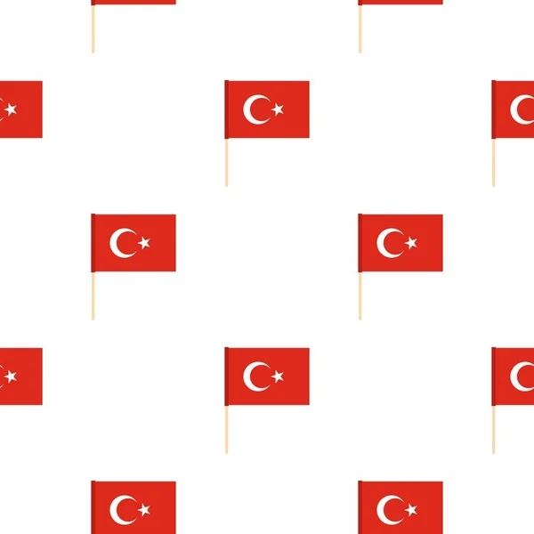 Türkiye'nin bayrak Dikişsiz desen — Stok Vektör