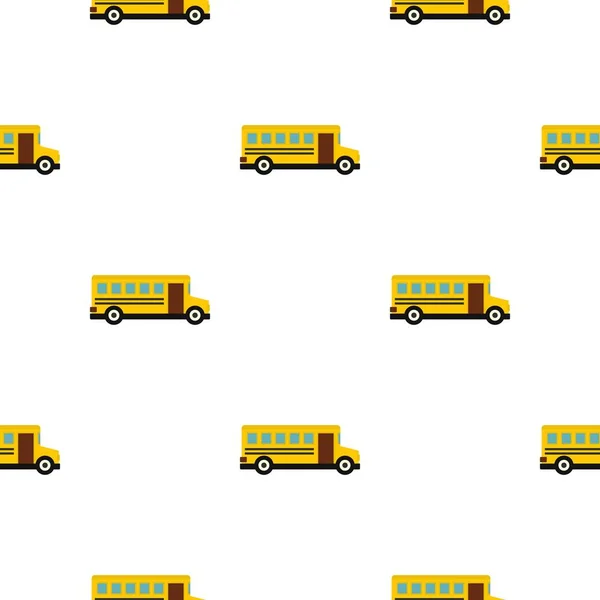 シームレスなスクールバス パターン — ストックベクタ