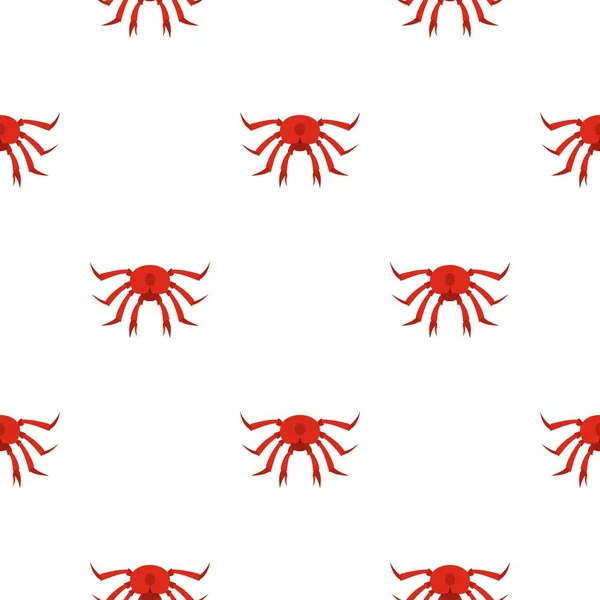 Patrón de cangrejo rojo sin costura — Archivo Imágenes Vectoriales