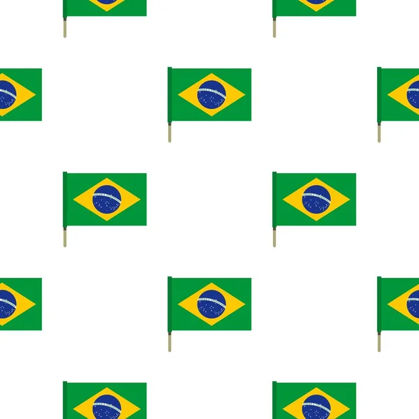 Nationalflagge Brasiliens nahtlos — Stockvektor