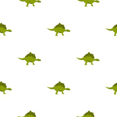 Yeşil stegosaurus dinozor desen sorunsuz