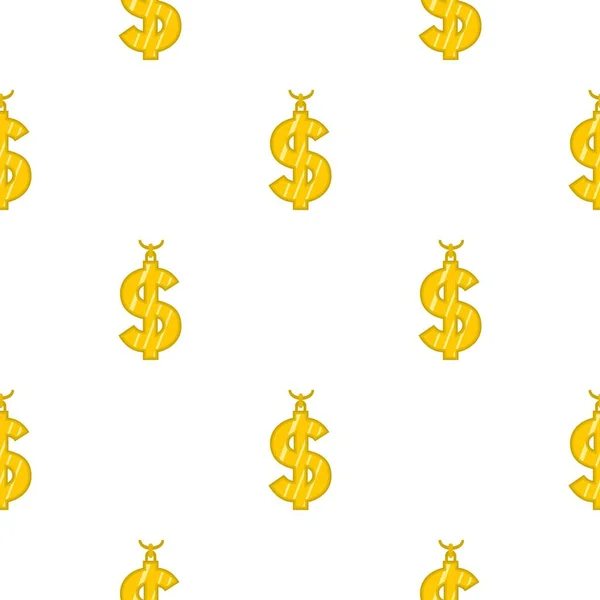 Złoty Dolar symbol wzór bez szwu — Wektor stockowy