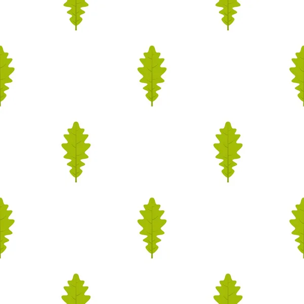 シームレスな緑のオークの葉パターン — ストックベクタ