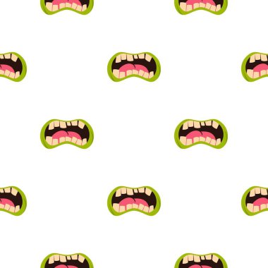 Açık zombie ağız desen sorunsuz