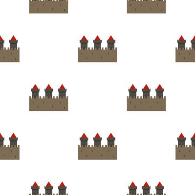Medieval fortification pattern seamless clipart