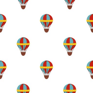 Kırmızı ve mavi sıcak hava balon çizgili desen