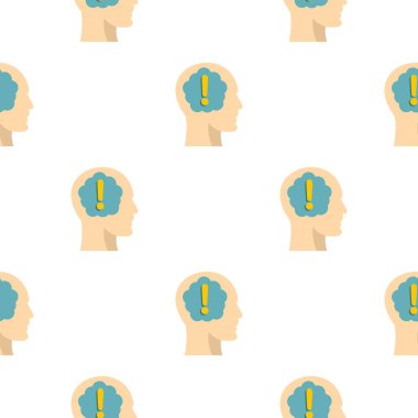 İnsan kafa desen içinde ünlem işareti