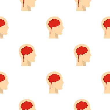 Adam baş siluet akıllı desen içinde