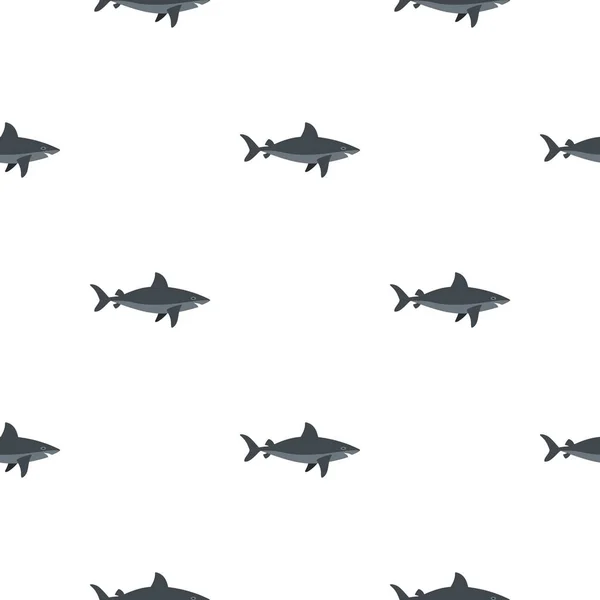 Padrão de peixe tubarão cinzento sem costura —  Vetores de Stock
