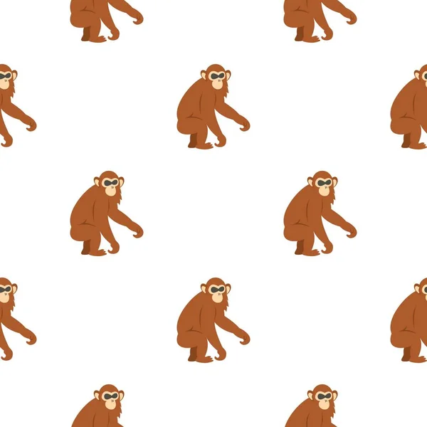 Motif de singe feuille crépusculaire sans couture — Image vectorielle