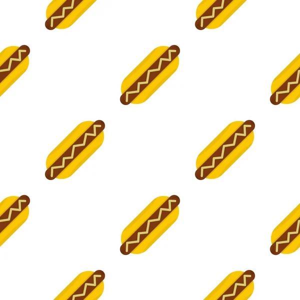 Hot dog με μουστάρδα μοτίβο άνευ ραφής — Διανυσματικό Αρχείο