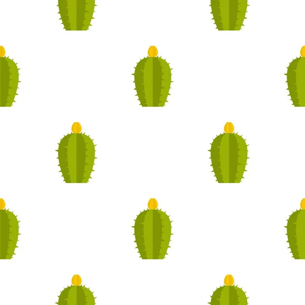 Modello di cactus in fiore senza soluzione di continuità — Vettoriale Stock