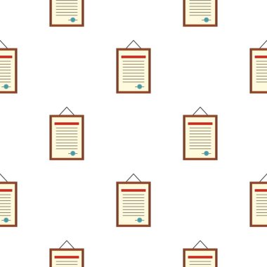 Çerçeveli duvar desen üzerinde asılı sertifikası